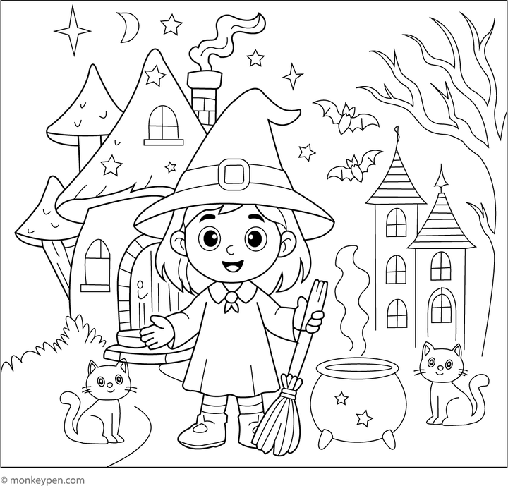 House Coloring Pages – Free Printable for Kids