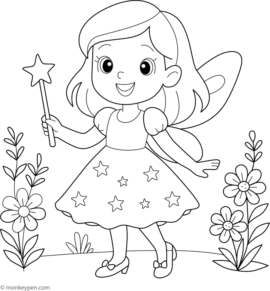 Free Fairy Coloring Pages – Printable Magical Art