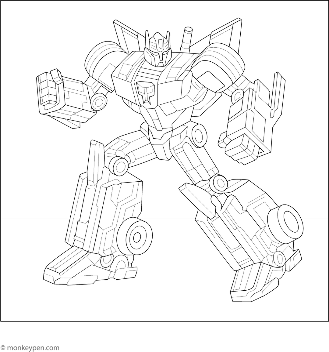 Free Printable Transformer Toy Coloring Page for Kids Fun