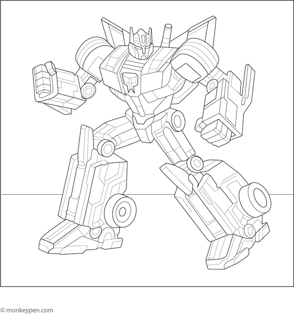 Bumblebee Transformer Coloring Page – fun and educational printable for children