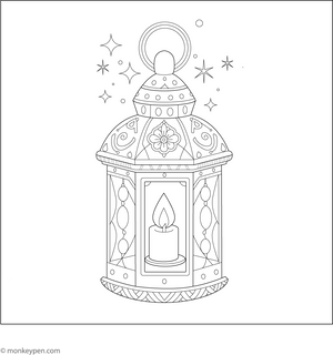 Lantern Coloring Page