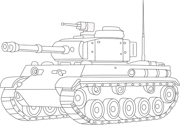 Army Tank coloring page – fun and educational printable for children