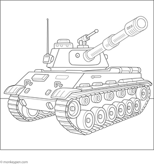 Army Tank Coloring Page