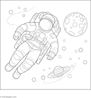 Astronaut Coloring Page