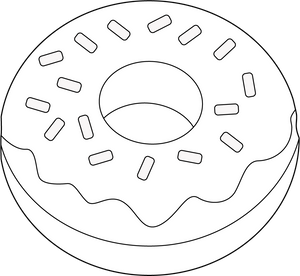 Donut coloring page – fun and educational printable for children