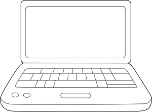 Laptop coloring page – fun and educational printable for children