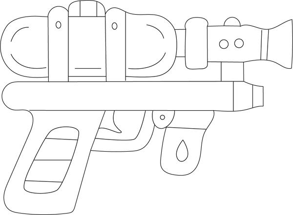 Watergun Coloring Page – fun and educational printable for children