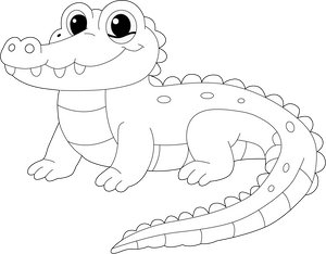 Crocodile coloring page – fun and educational printable for children