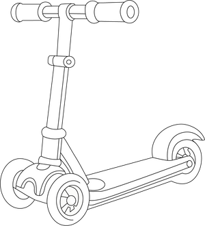 Kick Scooter coloring page – fun and educational printable for children