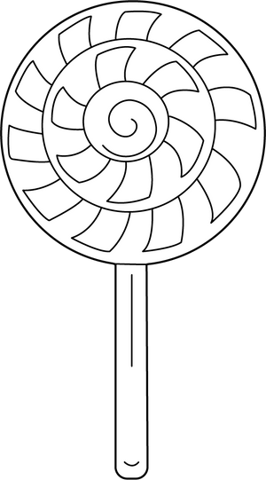 Lollipop coloring page – fun and educational printable for children