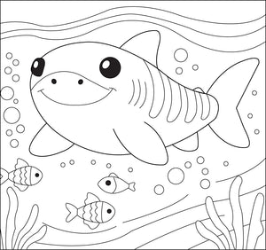Tiger Shark Coloring Page – printable animal drawing for children