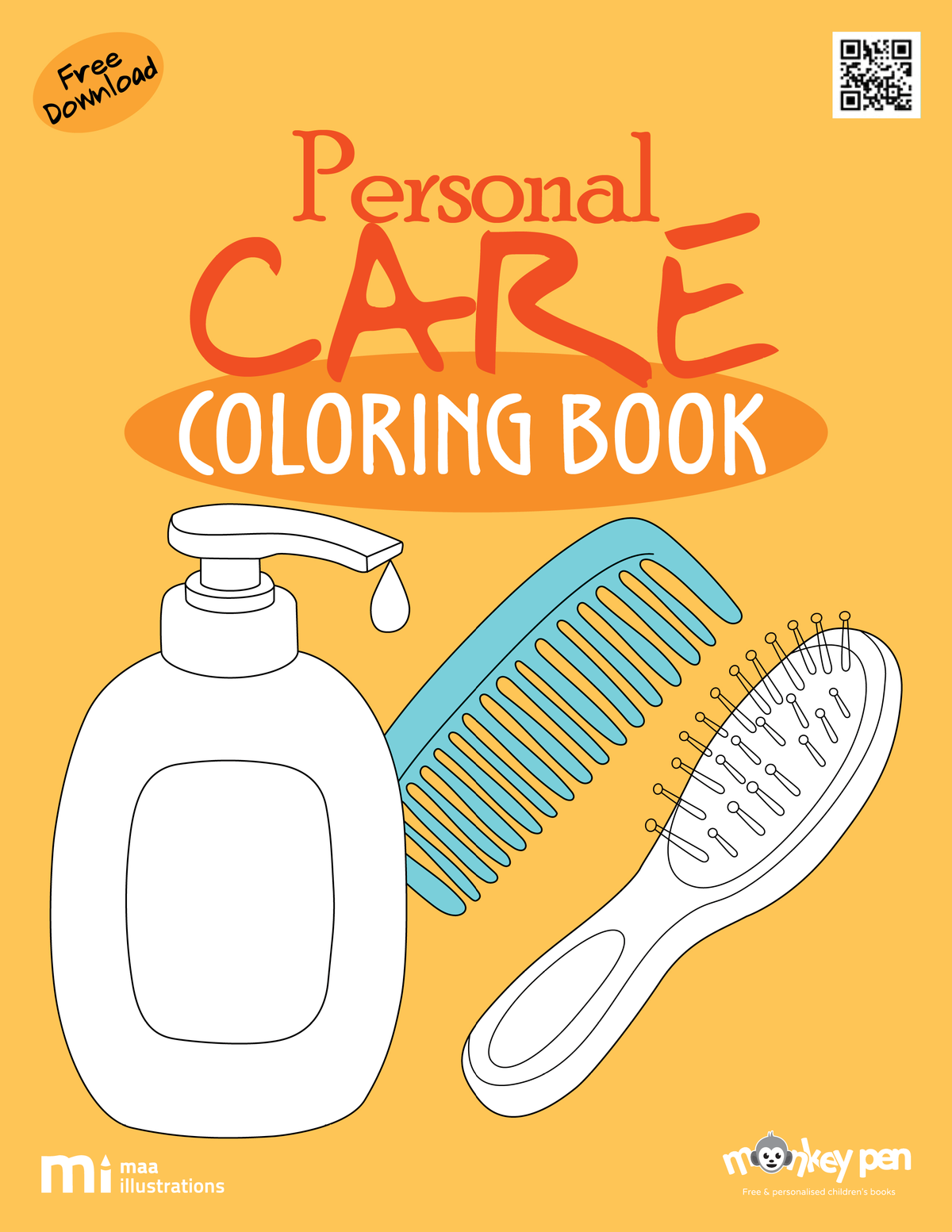 Free Personal Care Coloring Pages – Printable Hygiene & Self-Care Fun ...