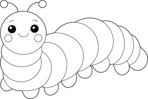 Caterpillar coloring page – fun and educational printable for children