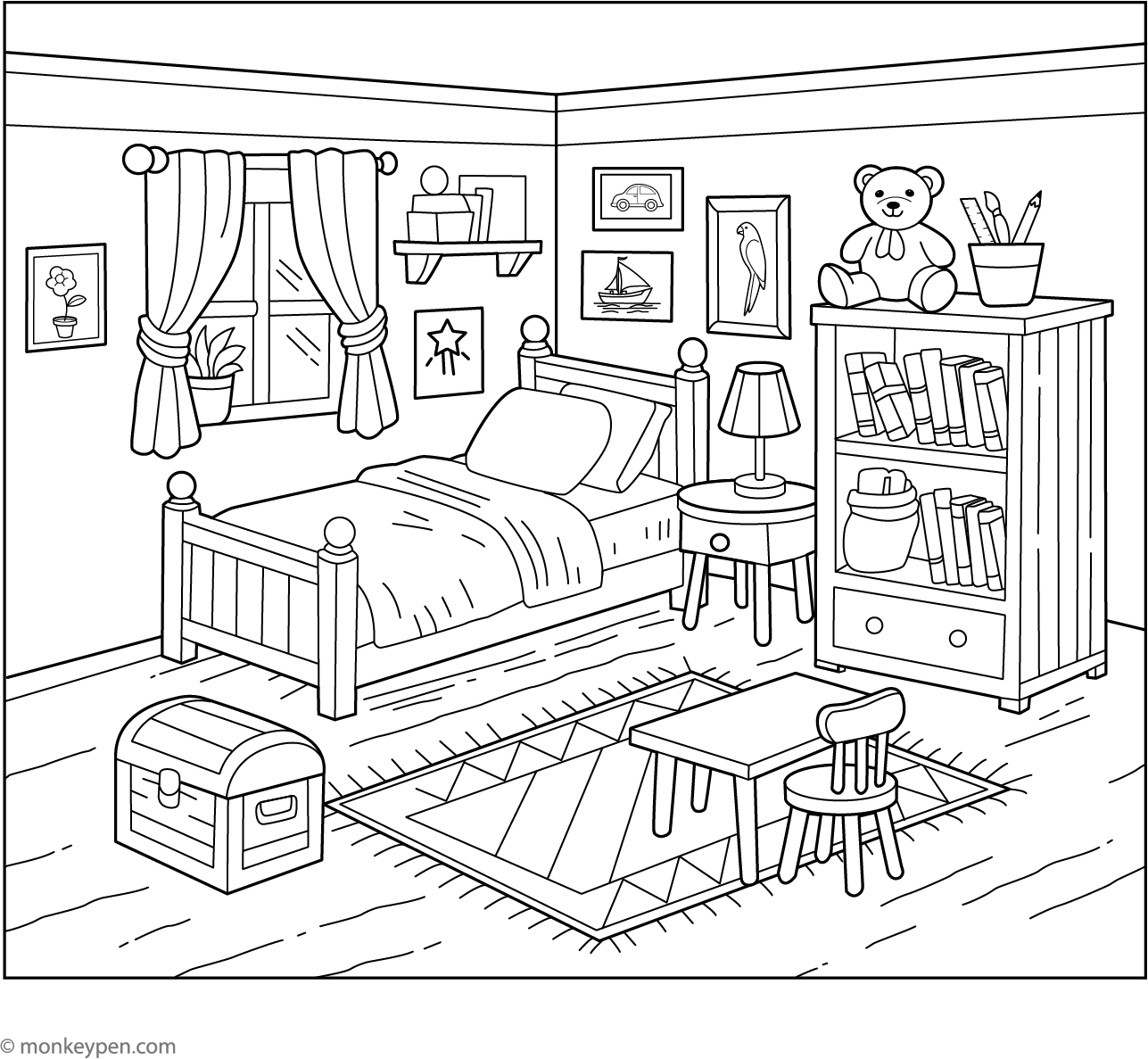 Room Coloring Pages