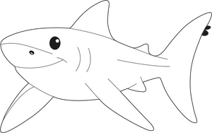 Shark coloring page – fun and educational printable for children