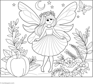 Butterfly Fairy Coloring Page