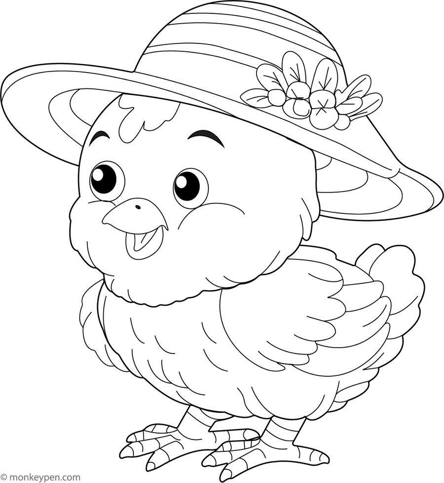 Chicken Coloring Book | Cute Farm Animal Coloring PDF