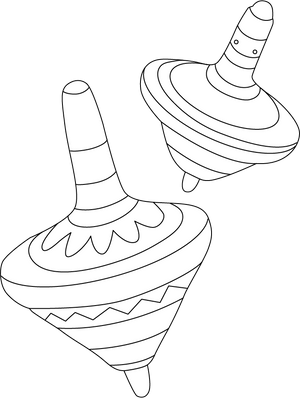 Spinning Top coloring page – fun and educational printable for children