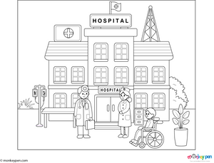 Hospital Coloring Page – fun and educational printable for children