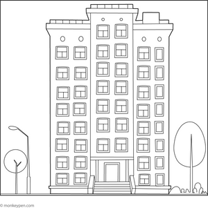 Apartment Coloring Page