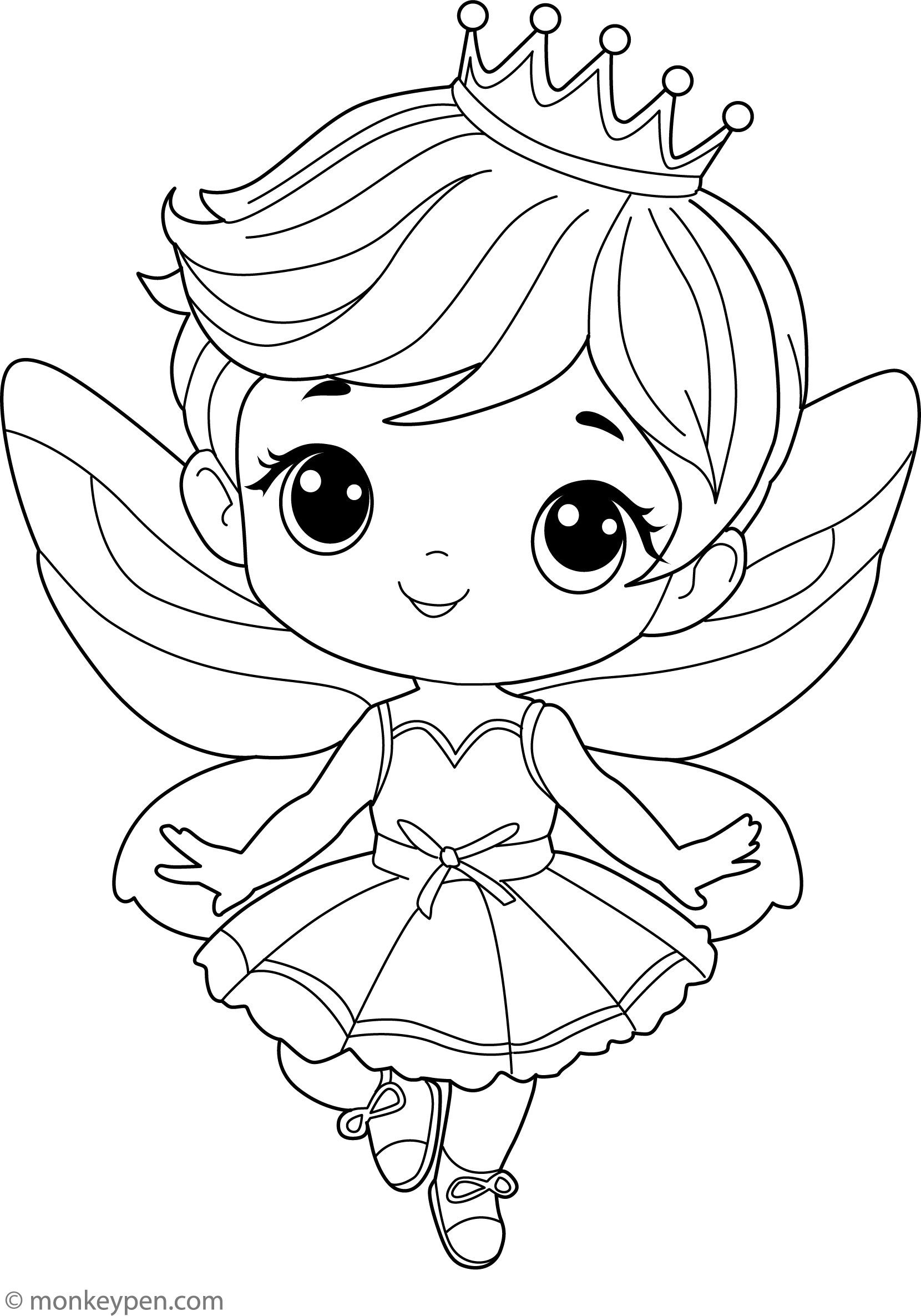 Baby Fairy Coloring Pages