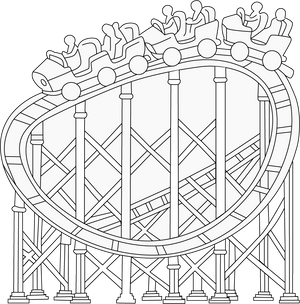 Roller Coaster Ride Coloring Page – fun and educational printable for children