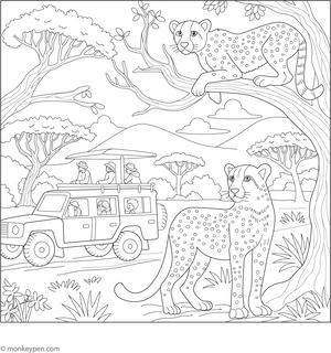 Kruger National Park Coloring Page