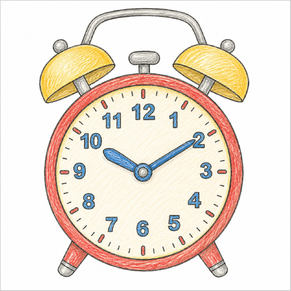 How to Draw an Alarm Clock – Easy Step-by-Step Clock Drawing for Kids