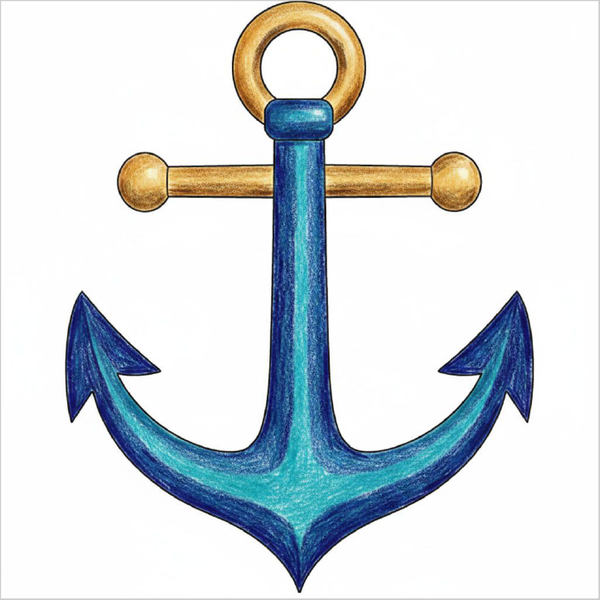 How to Draw an Anchor – Step-by-Step Nautical Drawing for Kids