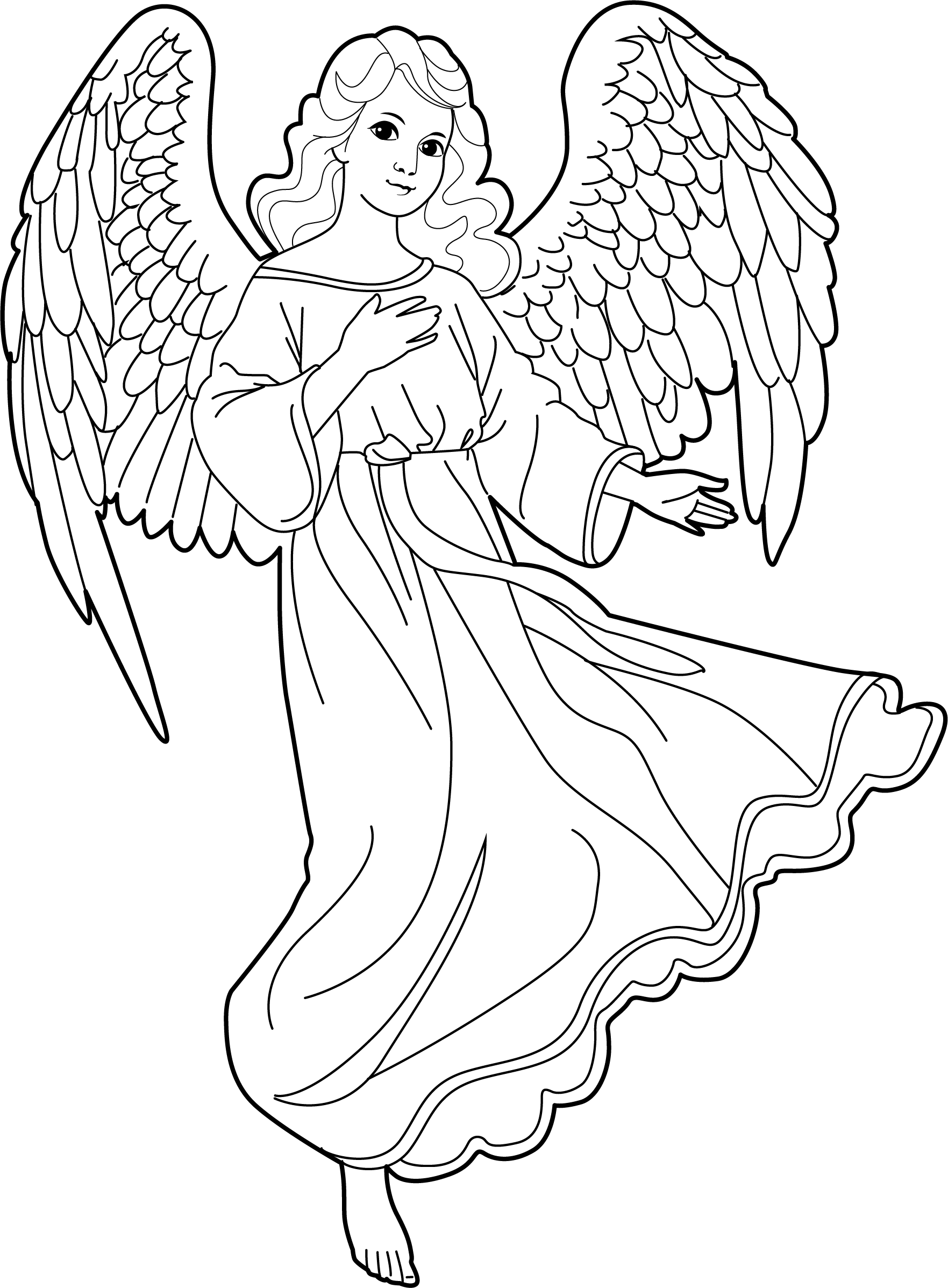 Free Printable Angel Coloring Page free-printable-angel-coloring-page