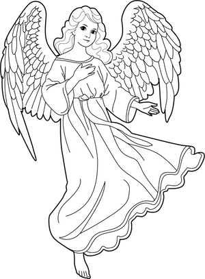 Angel coloring page – fun and educational printable for children