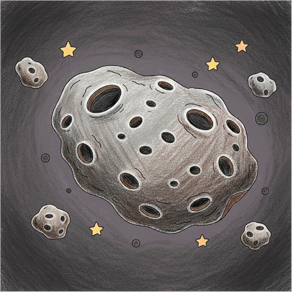 How to Draw an Asteroid – Step-by-Step Space Drawing for Kids