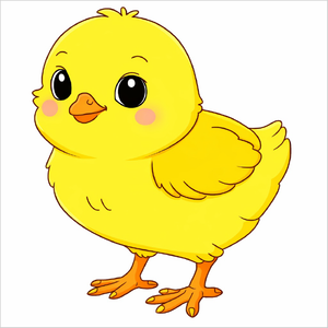 How to draw a baby chick step by step for kids, easy cute chick drawing tutorial, simple Easter bird sketch guide