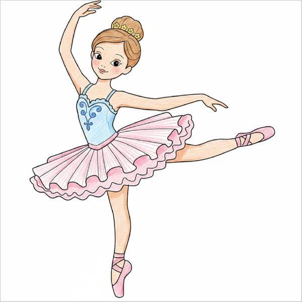 How to Draw a Ballerina – Simple Step-by-Step Dancer Drawing for Kids