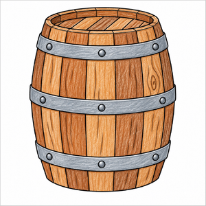 Easy barrel drawing for children