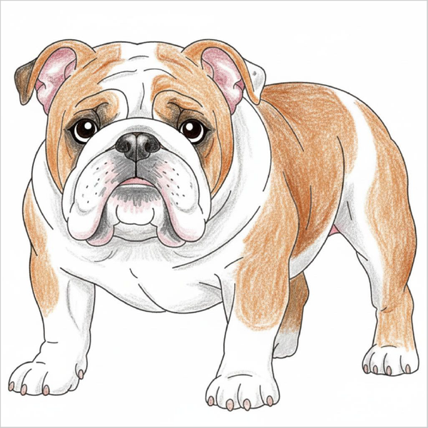 How to Draw a British Bulldog – Step-by-Step Dog Drawing for Kids
