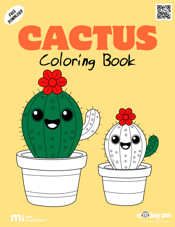 Cactus Coloring Book