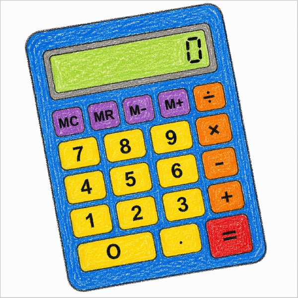 How to Draw a Calculator – Easy School Object Drawing for Kids