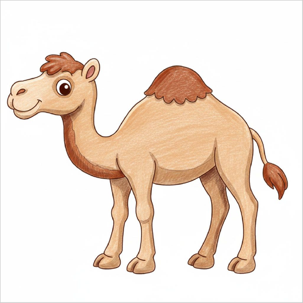 How to Draw a Camel – Easy Desert Animal Drawing for Kids