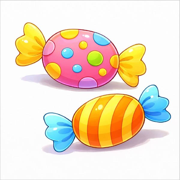 How to draw candy step by step for kids, easy cute candy drawing tutorial, simple sweet treat sketch guide for beginners