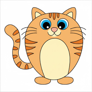 How to draw a cat from letter C step by step for kids, easy drawing trick tutorial, cute cat sketch for beginners