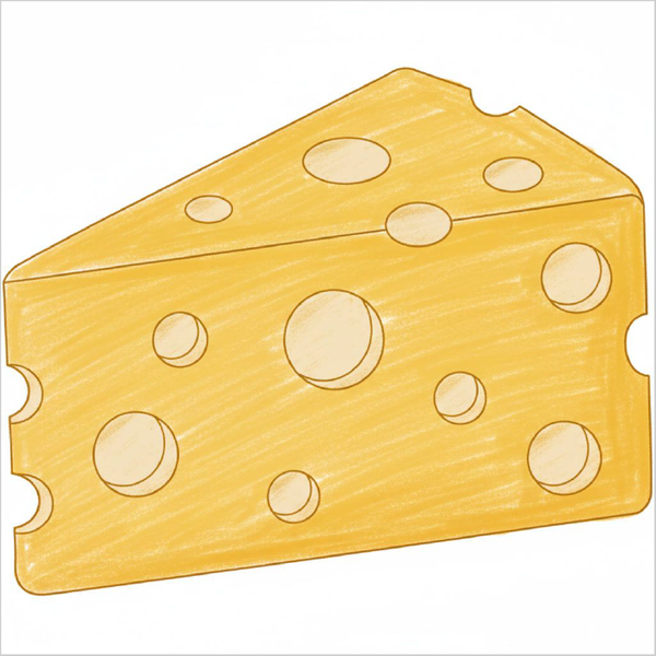 How to Draw Cheese – An Easy Step-by-Step Food Drawing for Kids