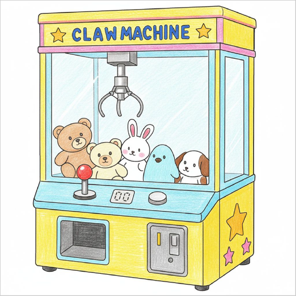How to Draw a Claw Machine – Easy Arcade Drawing for Kids