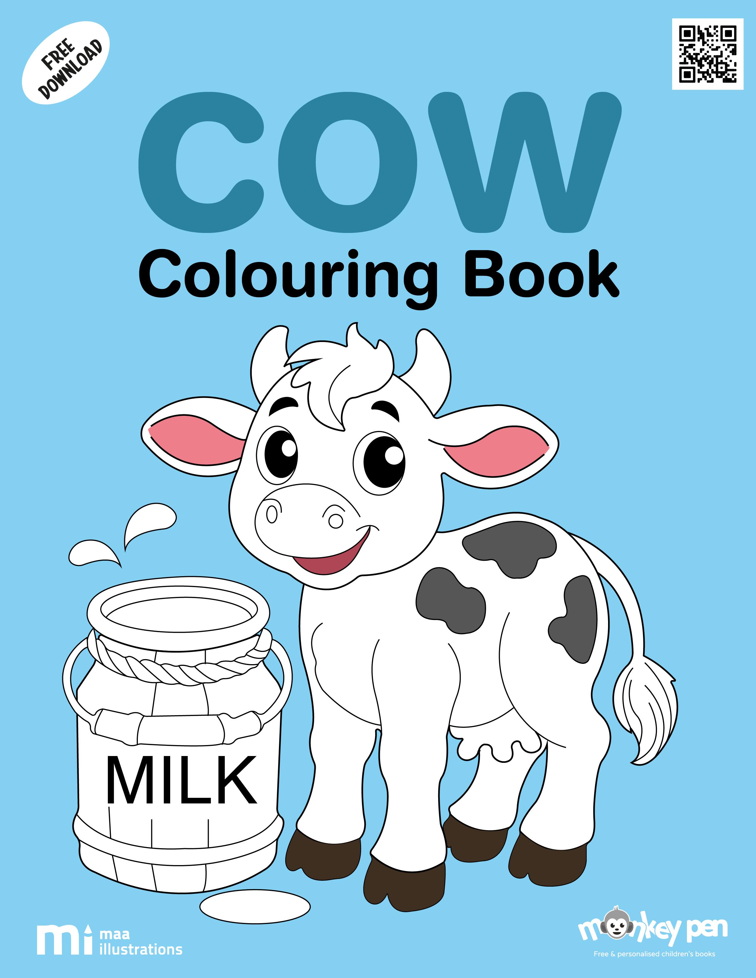 Caw Imagepdf Free Cow Coloring Pages – Printable PDF Downloads