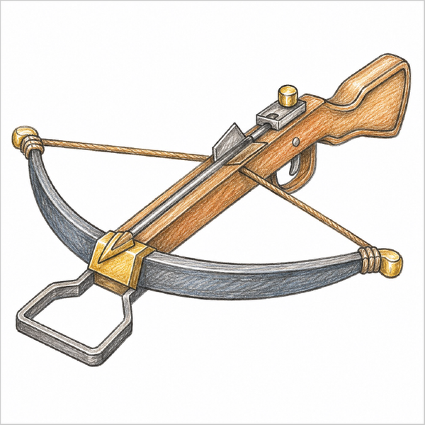 How to Draw a Crossbow – Step-by-Step Historical Object Drawing for Kids