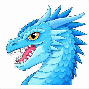 How to draw a dragon head step by step for kids, easy cute dragon face drawing tutorial, simple fantasy creature sketch guide