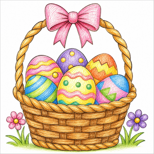 Easy Easter basket illustration
