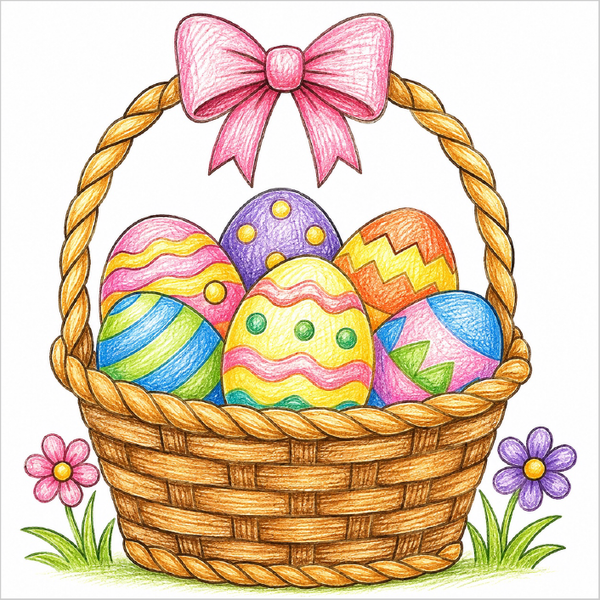 Easy Easter basket illustration
