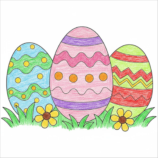 Simple Pattern Drawing Designs How to Draw an Easter Egg – Easy Step-by-Step Easter Drawing for Kids