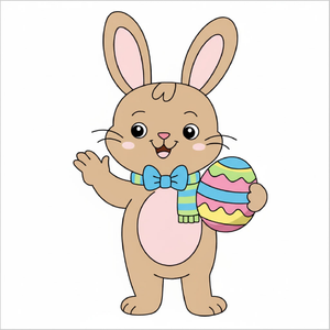 How to draw an Easter bunny for kids step by step, cute bunny drawing tutorial easy for beginners and children